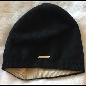 Michael Kors Black/Beige Reversible Beanie